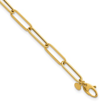 Herco 14K Polished 6mm Paperclip Link 7.5 inch Bracelet