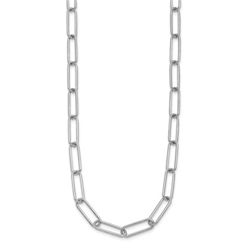 Herco 14K White Gold Polished 5.9mm Paperclip Link 20 Inch Necklace — alternate view