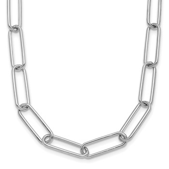 Herco 14K White Gold Polished 5.9mm Paperclip Link 20 Inch Necklace