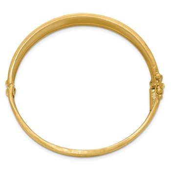 Herco 14K Hammered 22mm Solid Hinged Bangle — alternate view