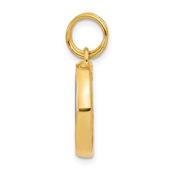 Herco 14K Polished Turquoise Color Opaline Glass Eye Pendant — alternate view