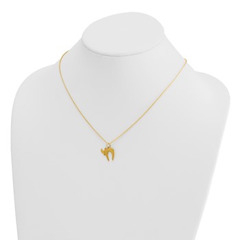 Herco 14K Chai Shape 16 inch w/2 in ext. Necklace — alternate view