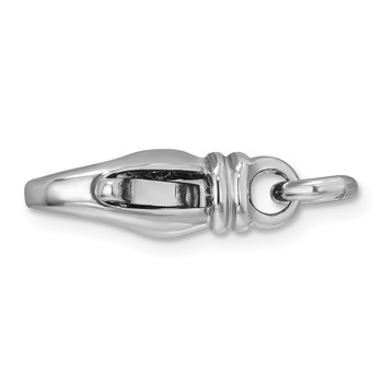 Herco 18K White Gold Polished 21.3x10.65mm Medium Fancy Lobster Clasp — alternate view