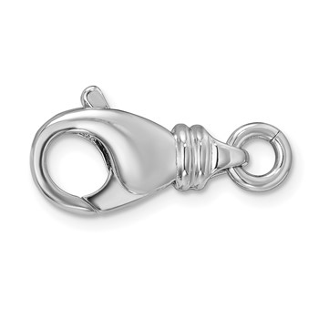 Herco 18K White Gold Polished 21.3x10.65mm Medium Fancy Lobster Clasp