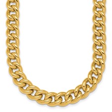 Image of Herco 14K Polished 10mm Curb 16.5 inch Necklace