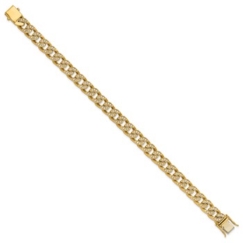 Herco 14K Polished Diamond Curb 8.25 inch Bracelet — alternate view