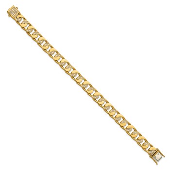 Herco 14K Polished Diamond Curb 8.5 inch Bracelet — alternate view