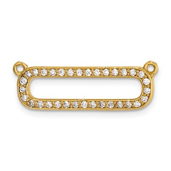 Herco 14K Polished Diamond Oval Link