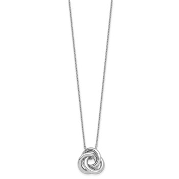 Herco 14K White Gold Interlocked Circles 16in w/1.5in Ext  Necklace — alternate view