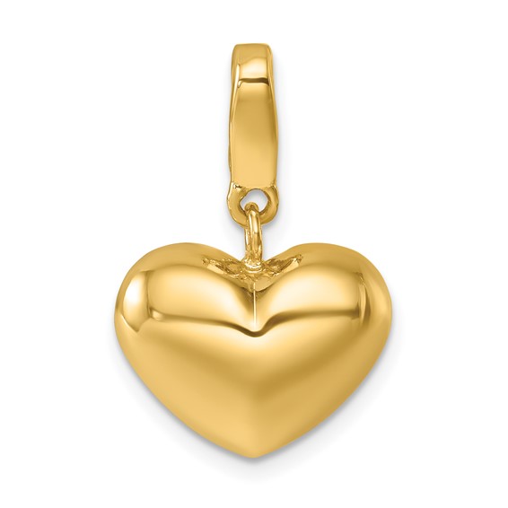 Polished Heart Locket in 14K Gold