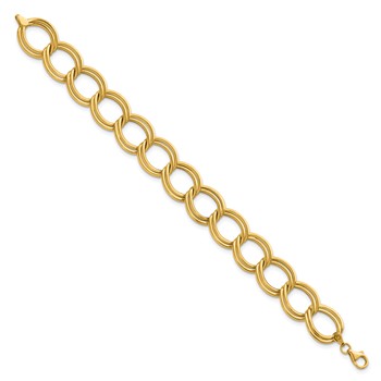 Herco 14K Polished 16mm Double Link 7.5 inch Bracelet — alternate view