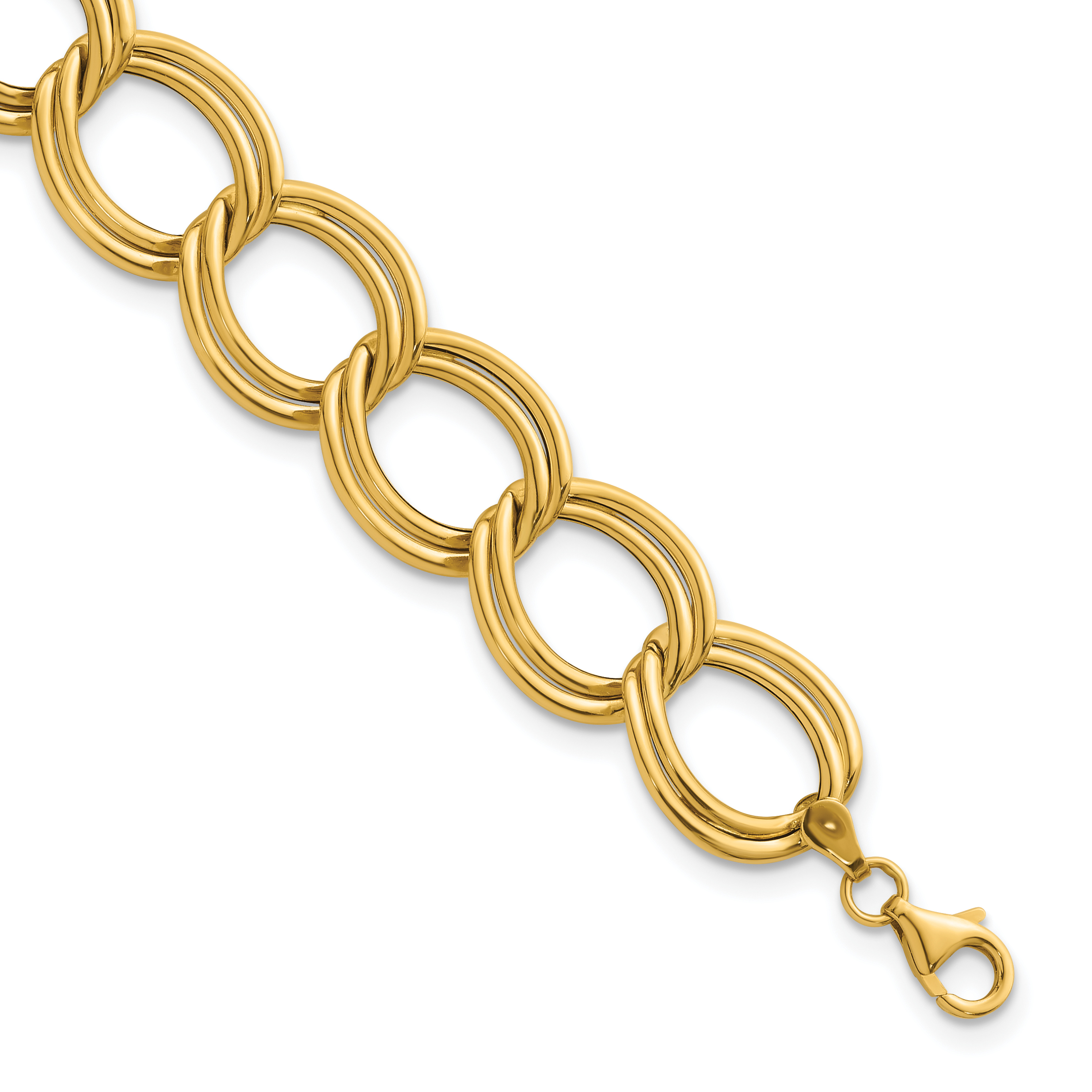 Herco 14K Polished 16mm Double Link 7.5 inch Bracelet - Quality Gold
