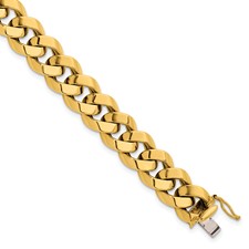 Image of Herco 14K Polished Curb 11mm 8 inch Bracelet