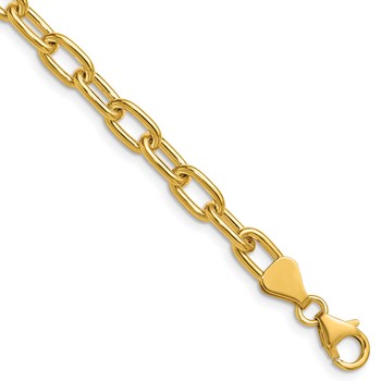 Herco 14K Polished 5.8mm Solid Oval Link Cable 22 Inch Chain