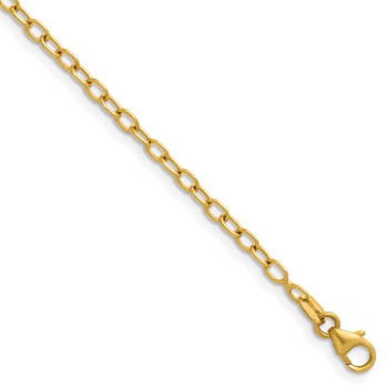 Herco 14K Polished 3.0mm Elongated Oval Link 22 Inch Chain