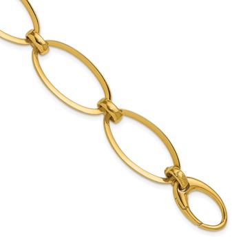 Herco 14K Polished Oval Link 8 inch Bracelet