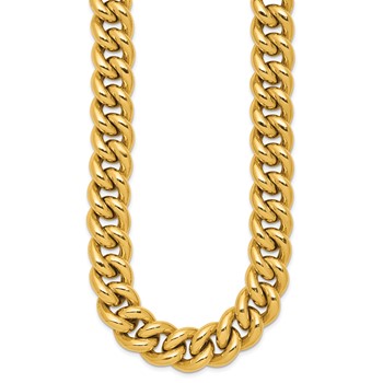 Herco 14K Gold Hollow Curb 14.5mm — alternate view