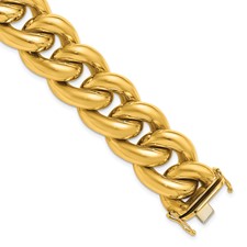 Image of Herco 14K Polished Hollow Curb 20mm 7.75 inch Bracelet