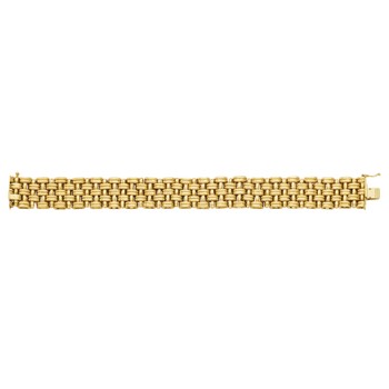 Herco 14K Gold Basket-Weave Links 17mm