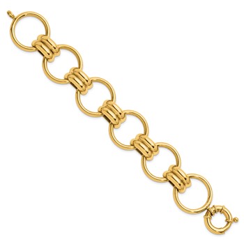 Herco 14K Polished 25.4mm Circle Link 7.5 inch Bracelet — alternate view