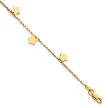 Herco 14K Gold Bracelet Flowers