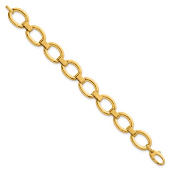 Herco 14K Polished Oval Link 7.5 inch Bracelet — alternate view