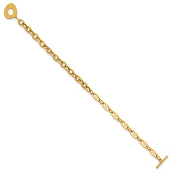 Herco 14K Polished Anchor / Cable Link 7.5 inch Toggle Bracelet — alternate view