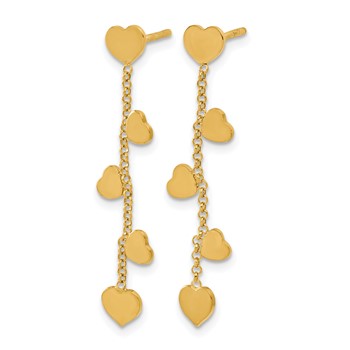 Herco 14K Gold Earrings Hearts — alternate view