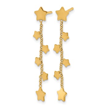 Herco 14K Gold Earrings Stars — alternate view