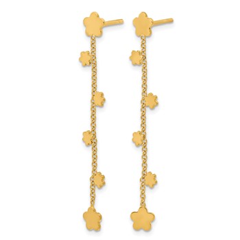Herco 14K Gold Earrings Flowers — alternate view