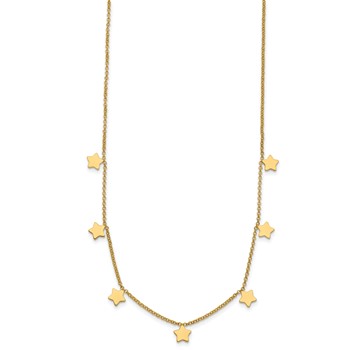 Herco 14K Gold Necklace Shiny Stars — alternate view