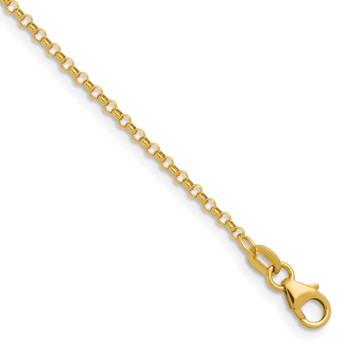 Herco 14K Polished 1.9mm Solid Rolo 22 Inch Chain