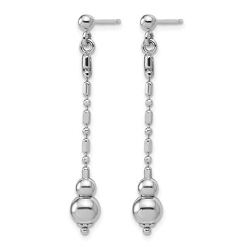 Herco 14K White Gold Earrings Ball 6MM — alternate view