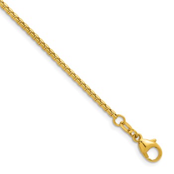 Herco 14K Polished 2.0mm Solid Round Box 24 Inch Chain