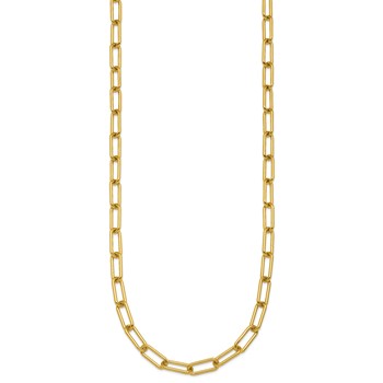 Herco 18K Polished 5mm Solid Paperclip Link 18 inch Necklace — alternate view