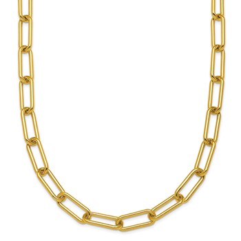 Herco 18K Polished 5mm Solid Paperclip Link 18 inch Necklace