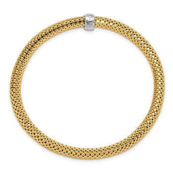 Herco 14K Two-tone Polished 4.6mm Stretch Bracelet — alternate view