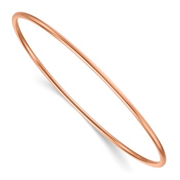 Herco 14K Rose Gold Polished 2mm Slip-on Bangle