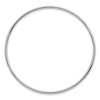 Herco 14K White Gold Polished 2mm Slip-on Bangle — alternate view