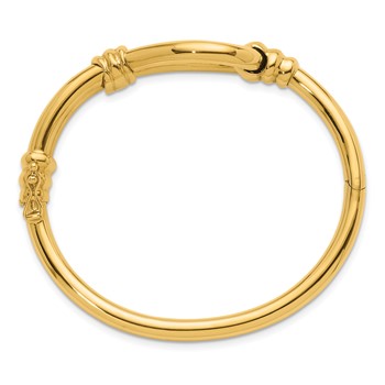 Herco 14K Polished Large Hoop Hinged Bangle — alternate view