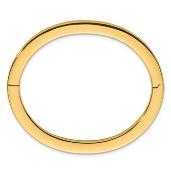 Herco 14K Polished Oval 3.2mm Hinged Bangle — alternate view