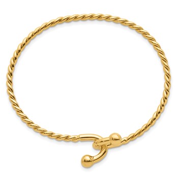 Herco 14K Polished Twisted Hook 2.7mm Bangle — alternate view