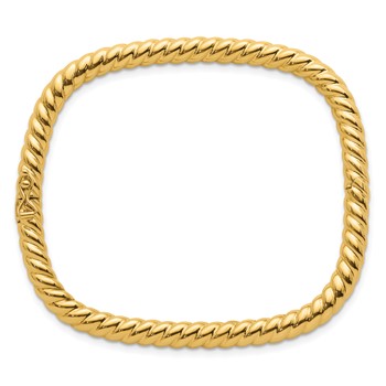 Herco 14K Polished Square Twisted Bangle — alternate view