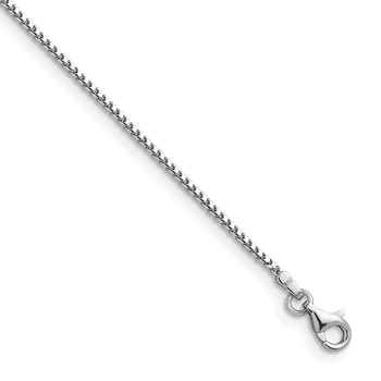 Herco 14K White Gold Rhodium-plated Polished 1.5mm Solid Franco 22 Inch Chain