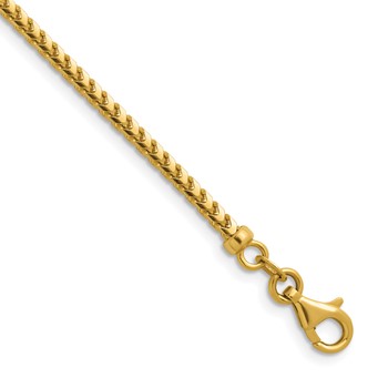 Herco 14K Polished 2.4mm Solid Franco 22 Inch Chain