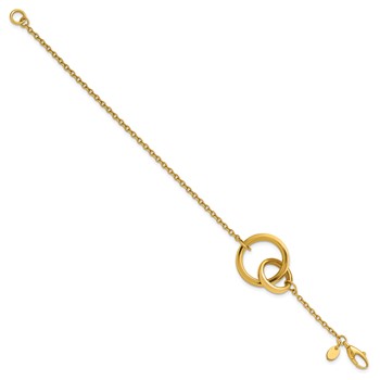 Herco 14K Polished Interlocking Circles 7.5 inch Bracelet — alternate view