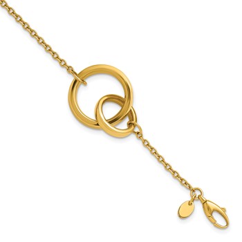 Herco 14K Polished Interlocking Circles 7.5 inch Bracelet
