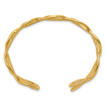 Herco 14K Polished Fancy Cuff Bangle — alternate view