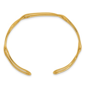 Herco 14K Polished Rectangle Shapes Cuff Bangle — alternate view