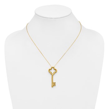 Herco 14K Gold Necklace Key 50MM — alternate view